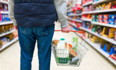 man grocery shopping