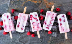 Raspberry Frozen Yogurt Pops