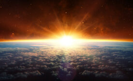 sun shinning over earth